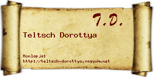 Teltsch Dorottya névjegykártya